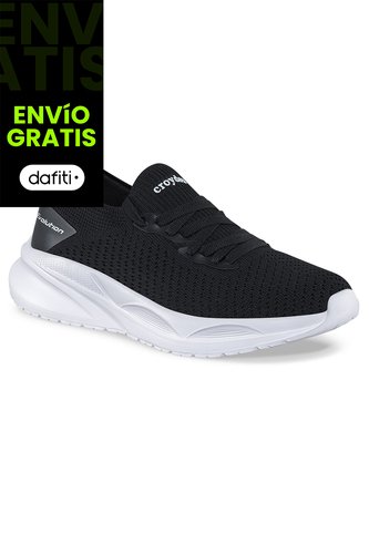 Tenis Para Caminar Solen Negro-Blanco Croydon Para Mujer Croydon