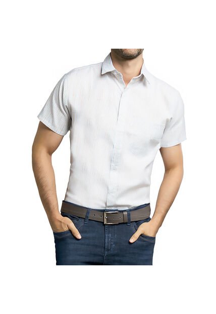 Camisa Mateo Azul Celeste Para Hombre Croydon