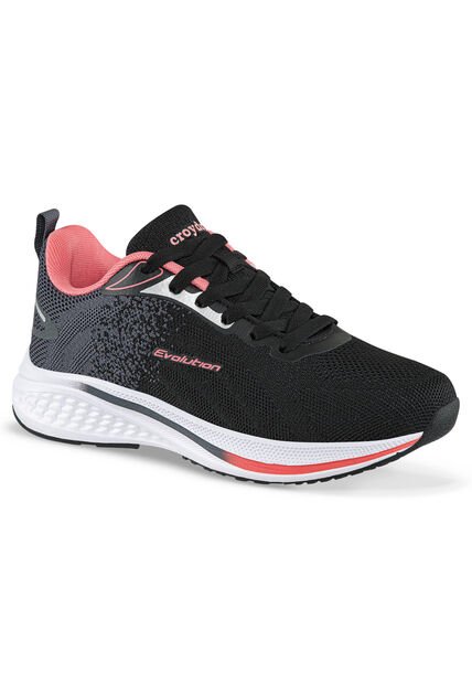 Tenis Running Zelar Negro-Coral Croydon Para Mujer