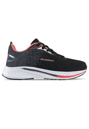 Tenis Running Zelar Negro-Coral Croydon Para Mujer