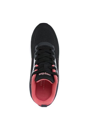 Tenis Running Zelar Negro-Coral Croydon Para Mujer