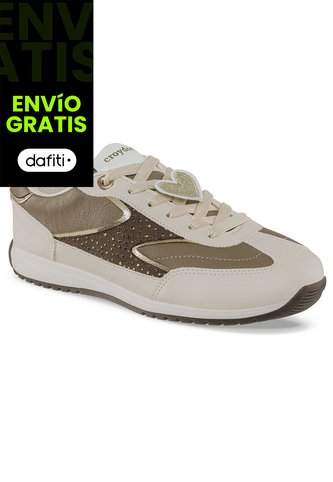 Tenis Urbanos Zuleika Beige-Café Croydon Para Mujer Croydon