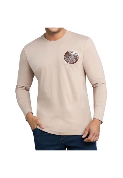 Camibuzo Gabriel Estampado Beige Para Hombre Croydon