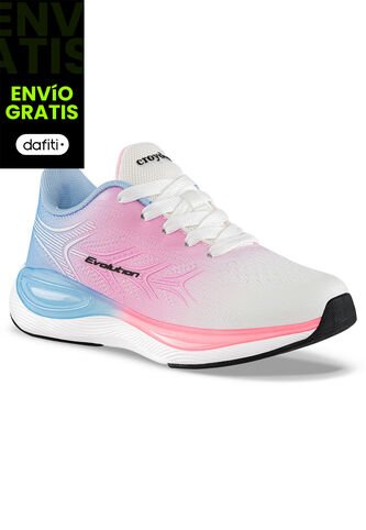 Tenis Running Onder Blanco-Rosa Croydon Para Niña Croydon