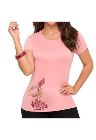 Camiseta Jazmin Rosa Para Mujer Croydon Croydon