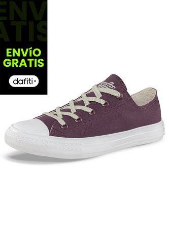 Tenis Casuales Discovery Bajo Retro Ct Vino-Beige Croydon Para Mujer Croydon