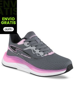 Tenis Running Broxu Gris Osc Para Mujer Croydon