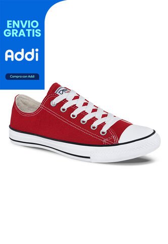 Tenis Discovery Bajo Rojo Para Hombre Y Mujer Croydon Croydon