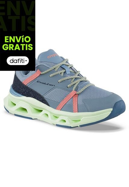 Tenis Running Manrol Azul Croydon Para Niña