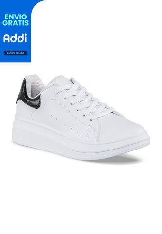 Tenis Urbanos Euforia Blanco-Negro Croydon Para Mujer Croydon