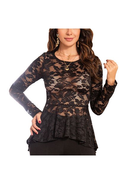 Blusa Evelina Negro Para Mujer Croydon