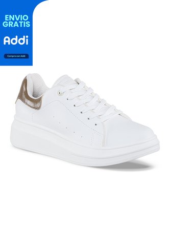 Tenis Urbanos Euforia Blanco-Café Croydon Para Mujer Croydon