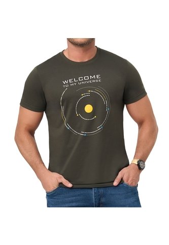 Camiseta Galaxy Verde Militar Croydon Para Hombre Croydon
