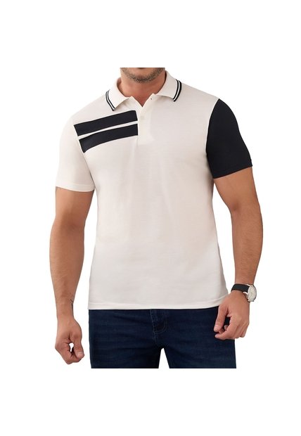Camiseta Polo Alain Marfil Croydon Para Hombre