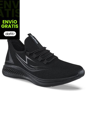 Tenis Running Drazz Negro-Negro Para Hombre Croydon Croydon