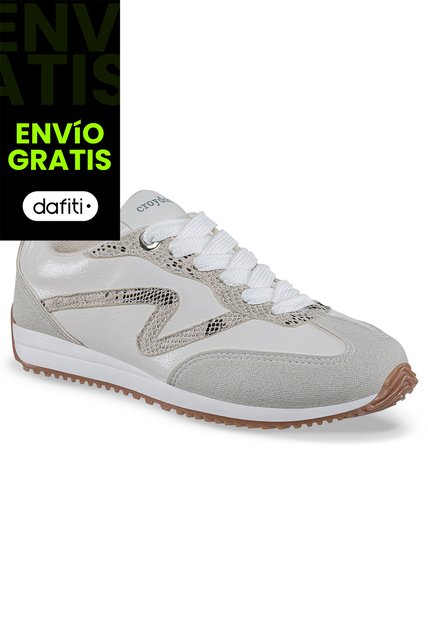 Tenis Urbanos Quimbaya Blanco-Gris Croydon Para Mujer