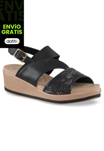 Sandalias Tacón Whitni Negro Croydon Para Mujer Croydon