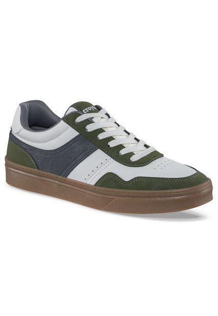 Tenis Casuales Hegol Beige-Verde Croydon Para Hombre