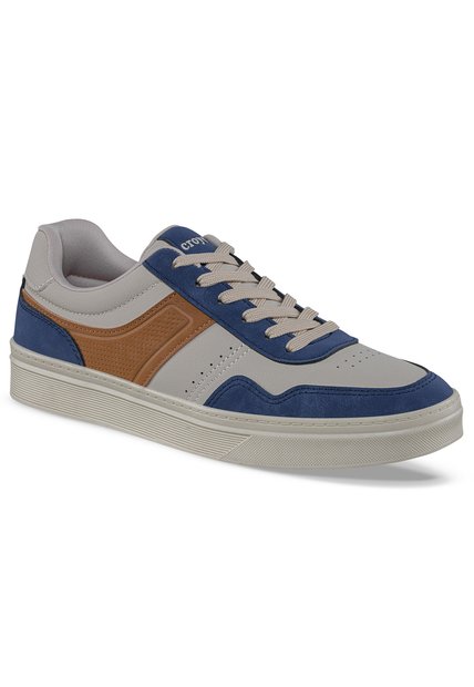 Tenis Casuales Hegol Beige-Azul Croydon Para Hombre