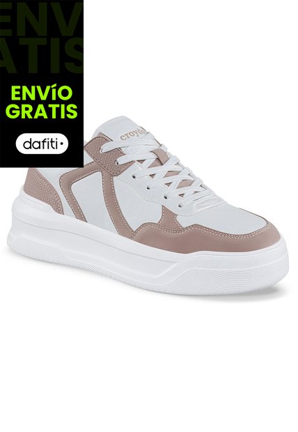 Tenis Casuales Danz Blanco-Rosa Croydon Para Mujer