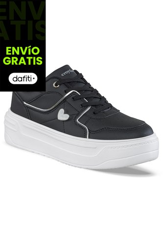 Tenis Casuales Mefos Negro Croydon Para Mujer Croydon