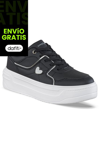 Tenis Casuales Mefos Negro Croydon Para Mujer