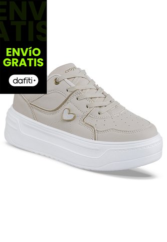Tenis Casuales Mefos Beige Croydon Para Mujer Croydon