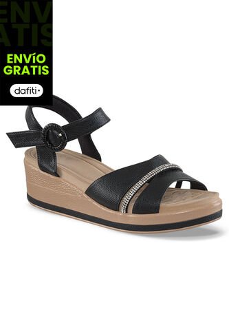 Sandalias Tacón Genoveva Negro Croydon Para Mujer Croydon
