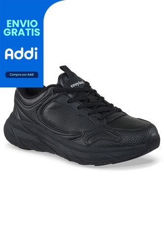 Tenis Colegio Lineax C Negro Croydon Para Niño Y Niña Croydon