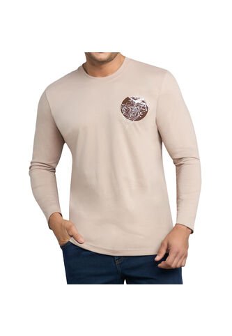 Camibuzo Gabriel Estampado Beige Para Hombre Croydon Croydon