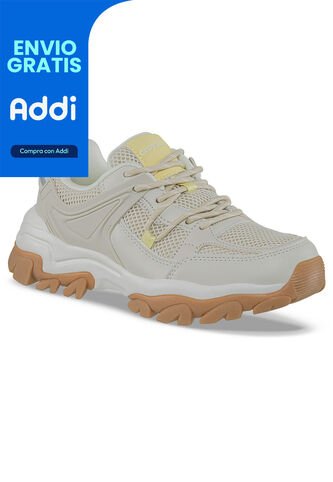 Tenis Urbanos Yniver Beige-Beige Croydon Para Mujer Croydon