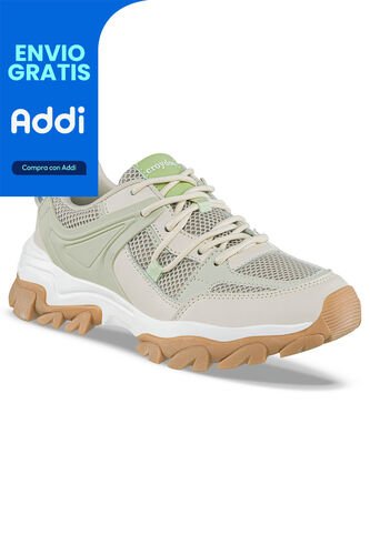Tenis Urbanos Yniver Verde Claro Croydon Para Mujer Croydon