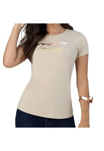 Camiseta Fée Beige Croydon Para Mujer Croydon