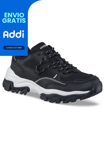 Tenis Urbanos Ztam Negro Croydon Para Mujer