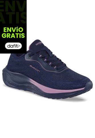 Tenis Running Seph Azul Osc-Fucsia Croydon Para Mujer Croydon