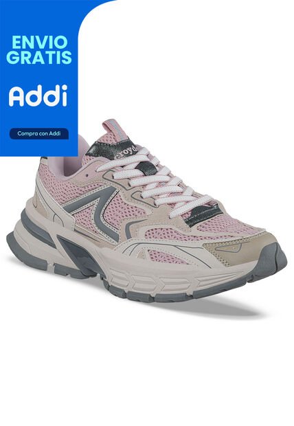 Tenis Urbanos Guxet Rosa-Gris Croydon Para Mujer