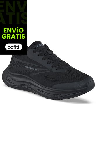 Tenis Running Linor Negro-Negro Croydon Para Mujer Croydon