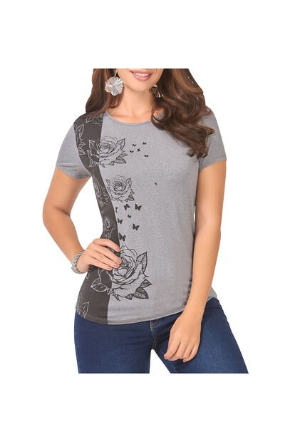 Camiseta Sonia Gris Osc Para Mujer Croydon