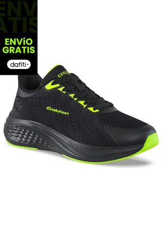 Tenis Running Armal Negro-Verde Croydon Para Hombre Croydon