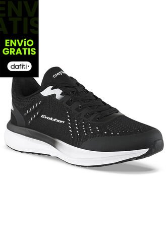 Tenis Running Deno Negro-Blanco Croydon Para Hombre Croydon