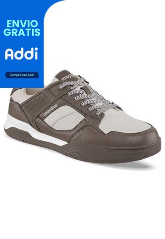 Tenis Urbanos Jecod Beige-Café Croydon Para Hombre Croydon