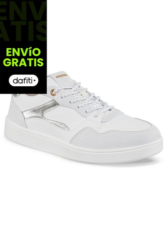Tenis Urbanos Luccya Blanco-Plata Croydon Para Mujer Croydon