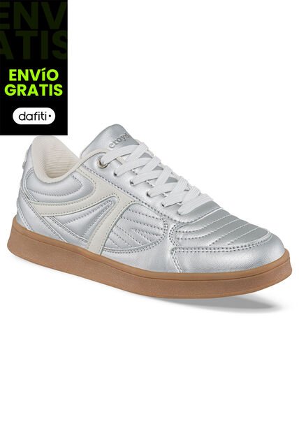 Tenis Urbanos Glyxar Plata Para Mujer Croydon