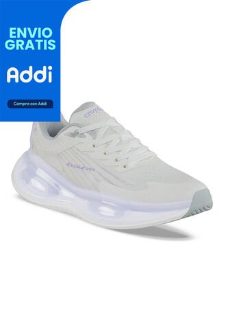 Tenis Running Pxal Blanco-Lila Croydon Para Mujer Croydon