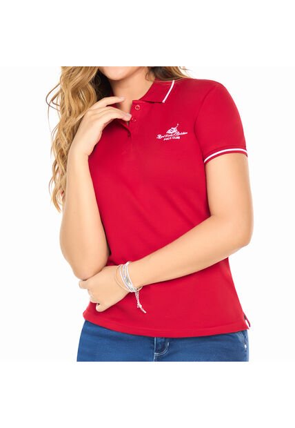 Camiseta Polo Vivian Rojo Para Mujer Croydon