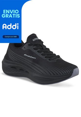 Tenis Running Lafog Negro-Negro Croydon Para Mujer Croydon
