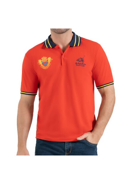 Camiseta Polo Jhon Rojo Para Hombre Croydon