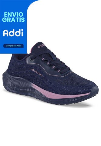 Tenis Running Seph Azul Osc-Fucsia Croydon Para Mujer Croydon