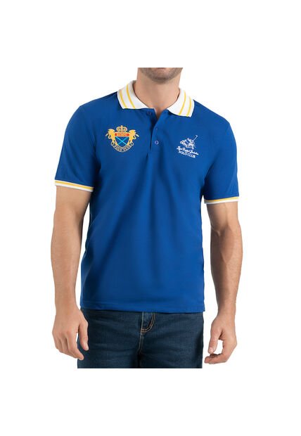 Camiseta Polo Jhon Azul Para Hombre Croydon