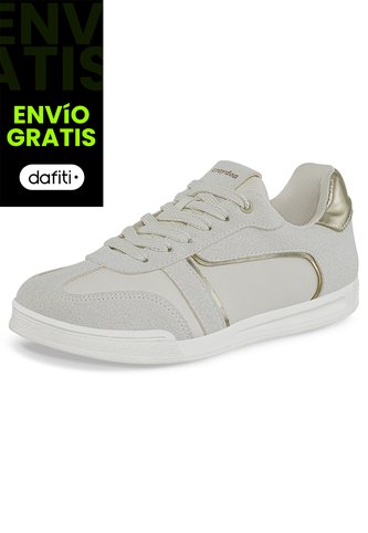 Tenis Urbanos Alegra Beige-Oro Croydon Para Mujer Croydon